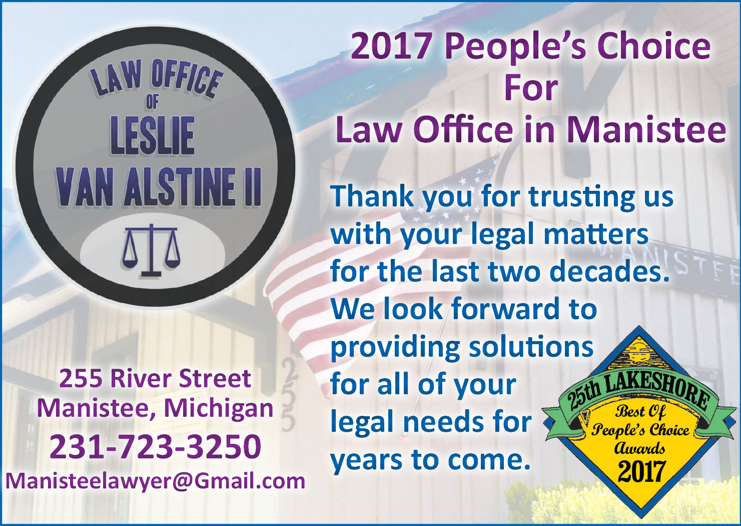 Voted People's choice for Law Office in 2017